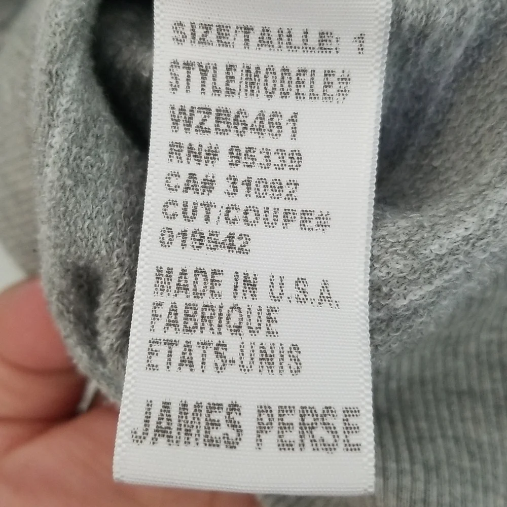 Standard JAMES PERSE Heathered Gray Stripe Cotton Dress Size S Grey - Picture 7 of 8